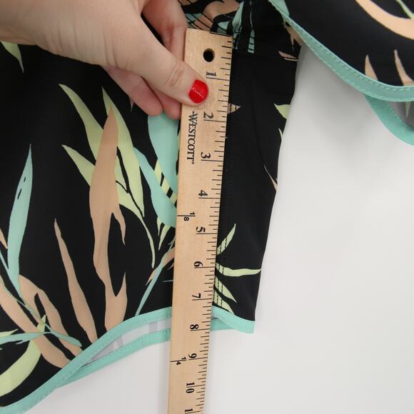 Volcom Swim Trunks Boardshorts Peach Palm Leaf Print 4 Way Stretch Size 31 NWT - Picture 7 of 14